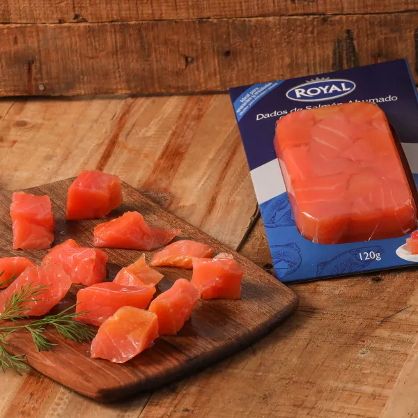 Dados de salmón Royal 120g