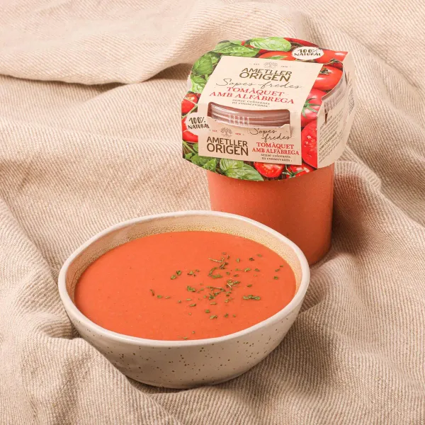Sopa de tomate y albahaca Ametller Origen 485ml