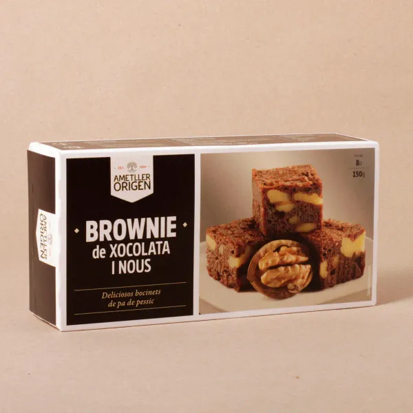 brownie de chocolate y nueces Ametller Origen 150g
