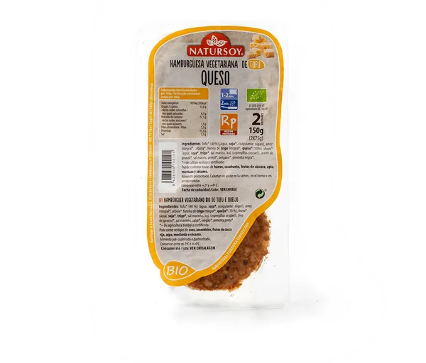 Hamburguesa tofu queso Natursoy 160g