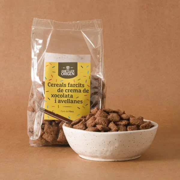 Cereales rellenos de chocolate Ametller Origen 350g