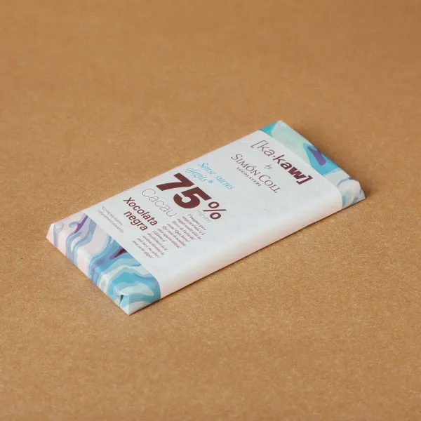 Chocolate negro 75% cacao sin azúcar ka·kaw 85 g