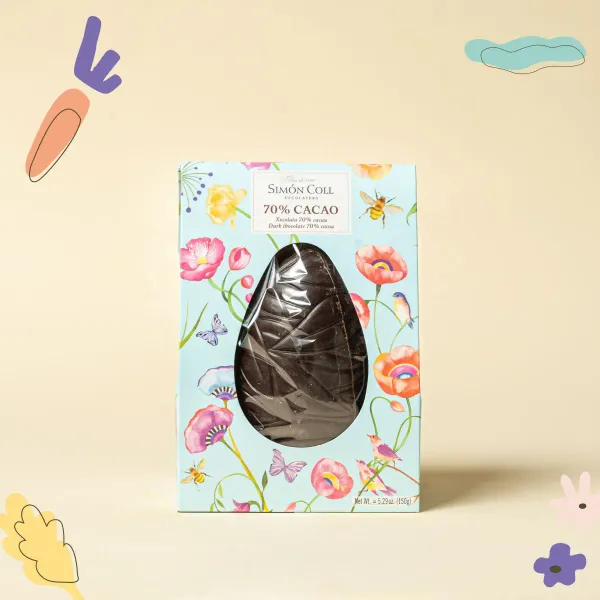 Huevo de Pascua de Primavera 70% cacao SIMON COLL 150g