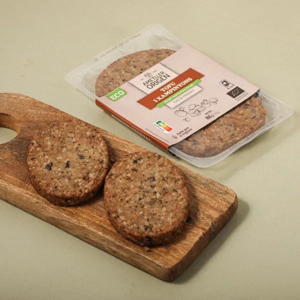 Hamburguesa ecológica de tofu y champiñónes Ametller Origen 80g - 2uds.