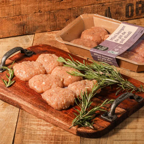 Burger mini pavo AO 40g 6u.