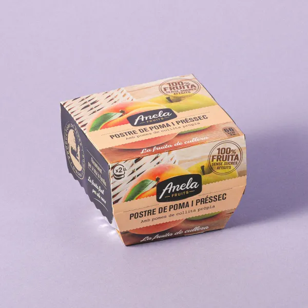 Postre manzana melocotón A.FRUITS 100g 2u.