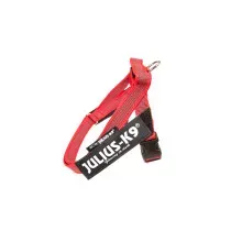Arnés JULIUS-K9 IDC Cinta Engomada Rojo para Perros