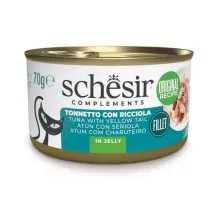 Schesir Adult Filetes de Atún con Seriola en Gelatina Lata para Gatos