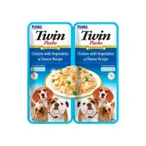 Churu Twin Packs Receta Pollo con Verduras y Queso para Perros