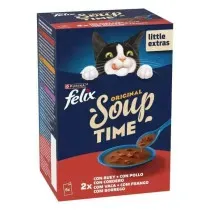 Felix Soup Time Original con Buey, Pollo y Cordero para Gatos