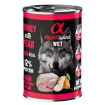 Alpha Spirit Pavo con Pera Perro Latas