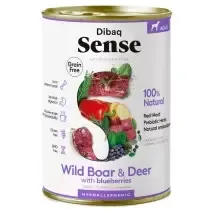 Dibaq Sense Perro Adult Grain Free Salvaje Ciervo y Jabalí Latas