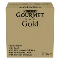 Purina Gourmet Gold Surtido Bocaditos en Salsa Gato Latas