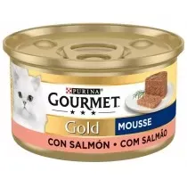 Purina Gourmet Gold Mousse con Salmón Gato Latas