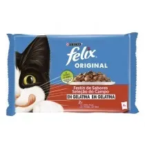 Felix Original Selección de Carnes Sobres en Gelatina para Gatos