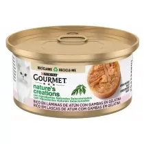 Purina Gourmet Nature's Creations Atún y Gambas en Gelatina Gatos Latas