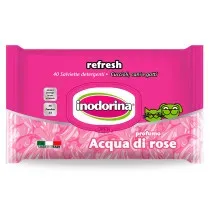Inodorina Refresh Toallitas Húmedas Agua de Rosa