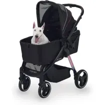 Ibiyaya Retro Luxe Carrito Negro para Perros y Gatos
