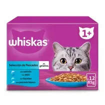 Whiskas Selección Pescados en Gelatina Sobres para Gatos