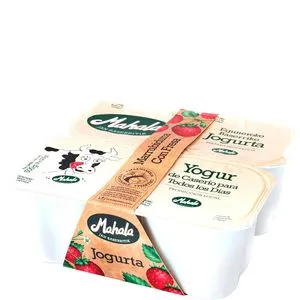 Yogur de caserío con fresas 4x125 g