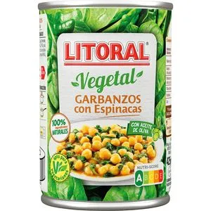 Garbanzo con espinaca 425 g