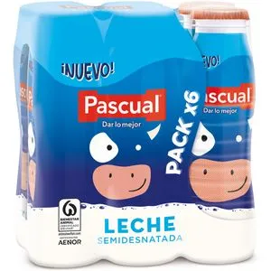 Leche semidesnatada 6x188 ml