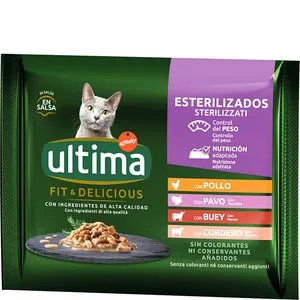 Comida para gatos esterilizados carne 4x85 g