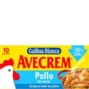 Caldo de pollo bajo en sal 10 pastillas 98 g