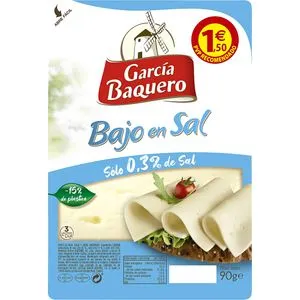 Queso en lonchas bajo en sal 90 g
