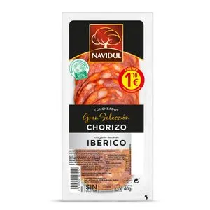 Chorizo ibérico en lonchas 40 g