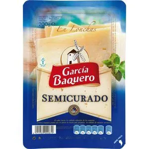 Queso semicurado en lonchas 200 g