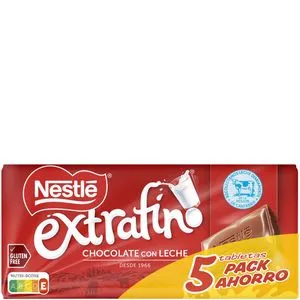 Chocolate con leche extrafino pack 5x125 g
