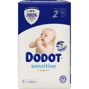 Pañales sensitive talla 2 (4-8 kg), 58 unidades