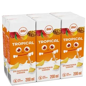 Fruta+leche tropical 6x200 ml