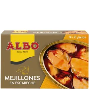 Mejillones en escabeche 15/19 piezas lata 115g