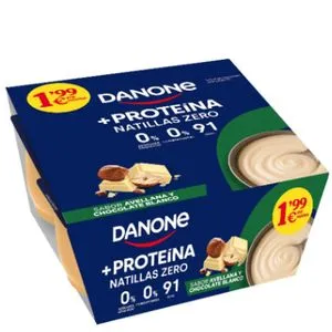 Natillas zero avellana chocolate blanco 4x120g