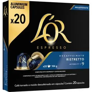 Café ristretto decaffeinato 20 cápsulas