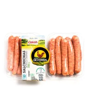 Salchichas de pollo de corral 350 g
