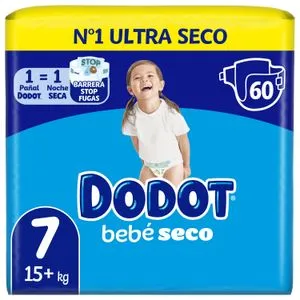 Pañales talla 7, 60 unidades (15+ kg)