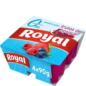 Gelatina 0% sabor frutas del bosque 4x90 g