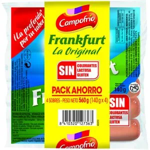 Salchicha frankfurt 4x6 unidades 4x140 g