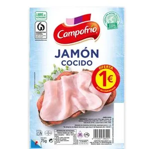 Jamón cocido en lonchas 75 g