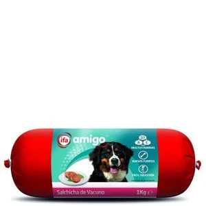 Salchicha de vacuno para perros 1 kg
