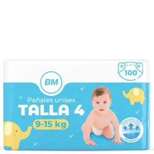 Pañal gateo talla 4 9-15 kg 100 unidades