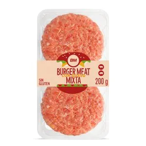 Burger meat con queso bandeja 2x100 g