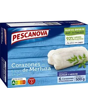 Corazones de merluza congelados 500 g
