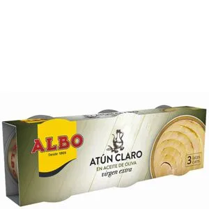 Atún claro aceite de oliva virgen extra 3x65 g