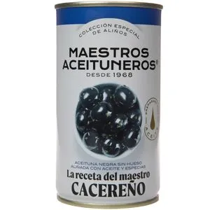 Aceitunas negras sin hueso aliñadas 320 g