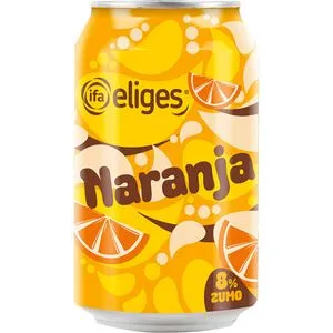 Refresco naranja 8% zumo lata 33 cl