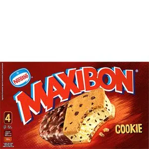 Helado sandwich maxibon cookies 4 unidades
